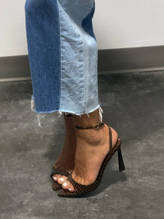 Take The Town Heels | Crocodile Print