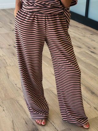 Cozy Era Brush Knit Pants | Chocolate Blush