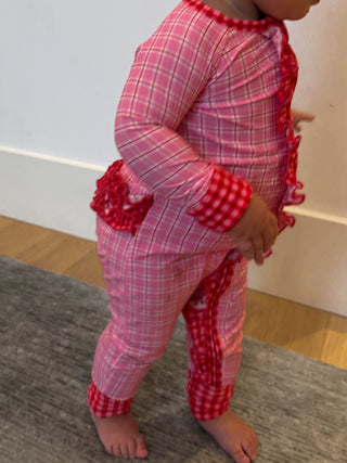 Pink Picnic Ruffle Zippy | Tiny Talulah