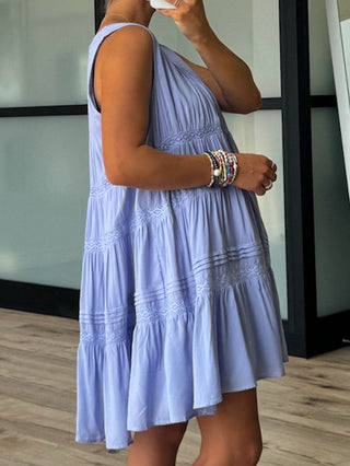 Periwinkle Dust Tiered Dress