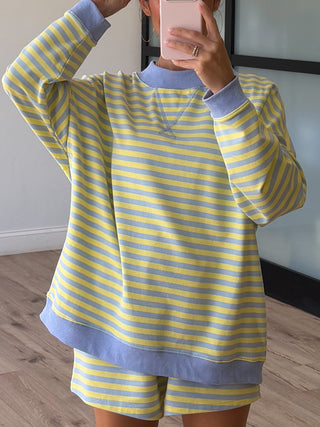 Leisure Mock Neck Sweatshirt | Citrus Sky