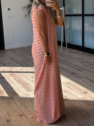 Chevee Stripe Jumpsuit | Sunset