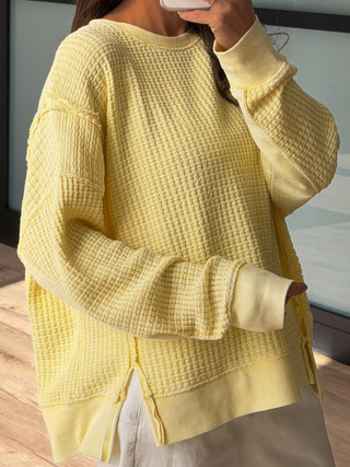 Off Hours Thermal Pullover | Lemon