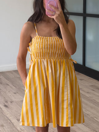 Candyline Smocked Dress | Butterscotch