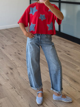 Sud Raw Hem Barrel Jeans