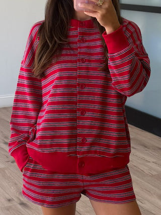 Falling In Line Button-Front Top