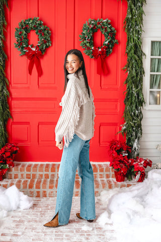 Big Sky Fringe Sweater | Natural