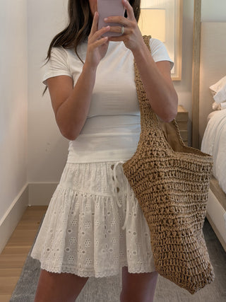 Let's Escape Raffia Tote Bag | Tan | RESTOCK