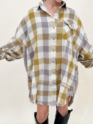 Frasier Oversized Shirt Dress | Golden | +Plus Available | RESTOCK