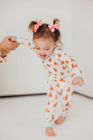 Kids Love You Beary Much Pajama Set | Blue | Tiny Talulah