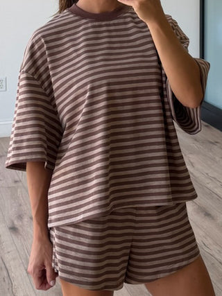 In The Air Relaxed Tee | Mocha Latte