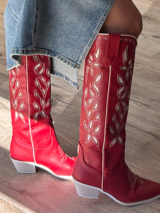 Bronco Western Boots | Red | RESTOCK