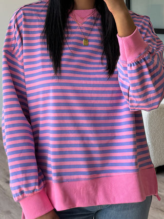 Seeing Stripes Pullover | Cotton Candy