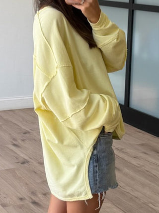 Wave Catcher Oversized Top | Lemon