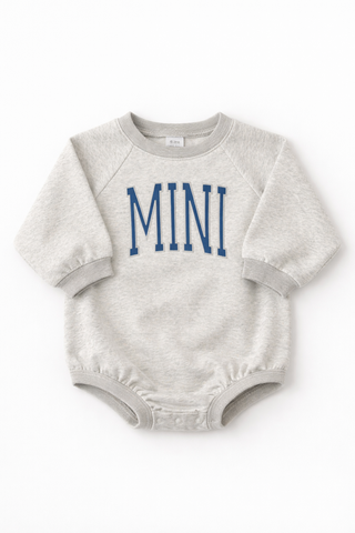 "MINI" Sweatshirt Bubble Romper | Tiny Talulah