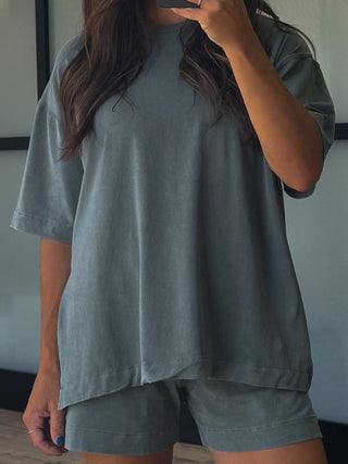 Roam Tee + Shorts Set | Eucalyptus