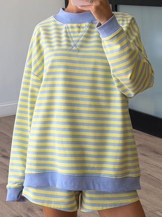 Leisure Mock Neck Sweatshirt | Citrus Sky