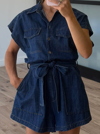 Utility Forge Denim Romper