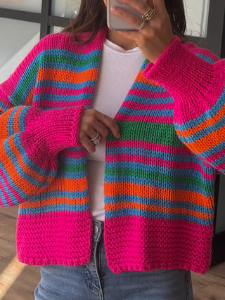 Lumen Stripe Cardigan | +Plus Available