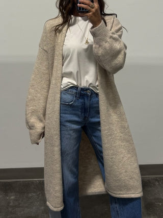 On The Daily Cardigan | Oatmeal | +Plus Available