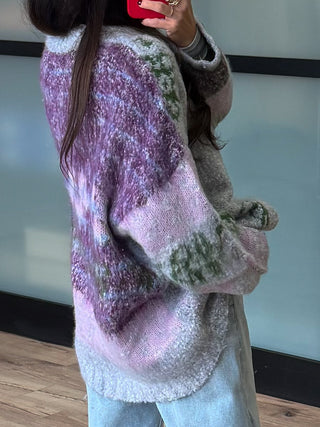 Kinslei Fuzzy Knit Cardigan | Silver Meadow