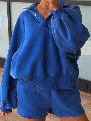 The Vintage Snap Crew | Cobalt