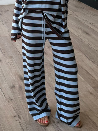 Hidden Hills Stripe Lounge Pants | Cocoa Breeze