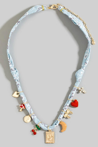Bandana Mini Charm Necklace | 3 Colors Available