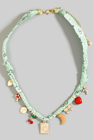 Bandana Mini Charm Necklace | 3 Colors Available