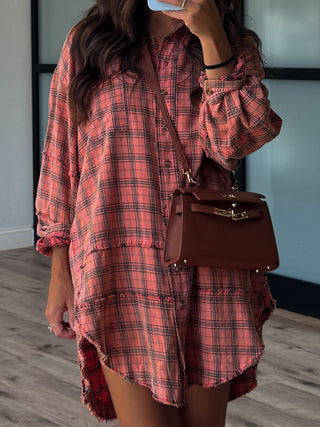 Stone Cliff Plaid Tunic | Clay | +Plus Available | RESTOCK