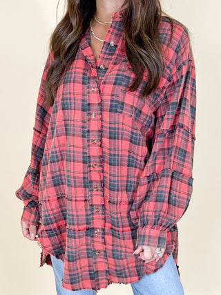 Stone Cliff Plaid Tunic | Rosewood | +Plus Available | RESTOCK