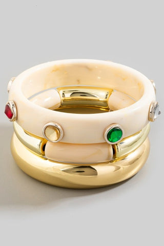By The Sea Bangle Set | 3 Colors Available