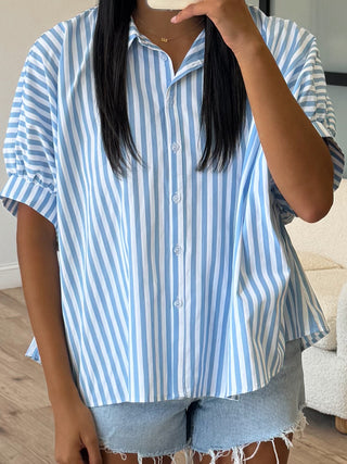 Savanna Stripe Top | Sky