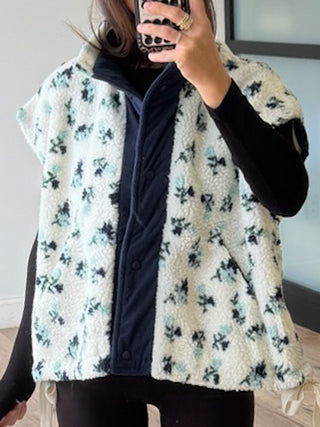 Winter Garden Contrast Sherpa Vest