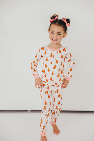 Kids Love You Beary Much Pajama Set | Pink | Tiny Talulah