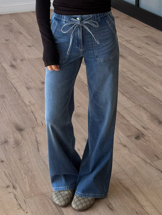 Comfy Fit Drawstring Jeans