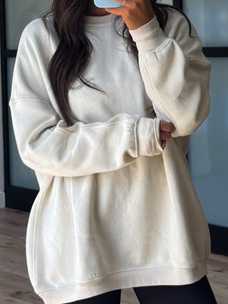 Oak Park Mineral Wash Pullover | Ivory