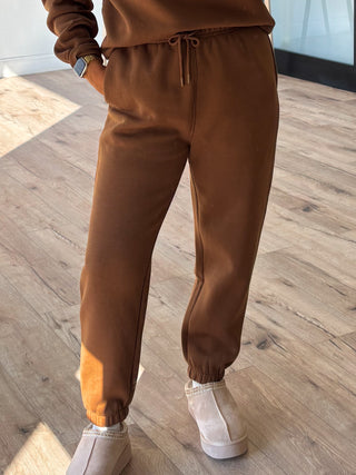 Cotton Fleece Joggers | Caramel