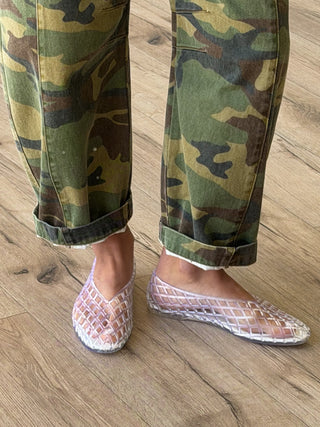 Jelly Mesh Ballet Flats | Clear