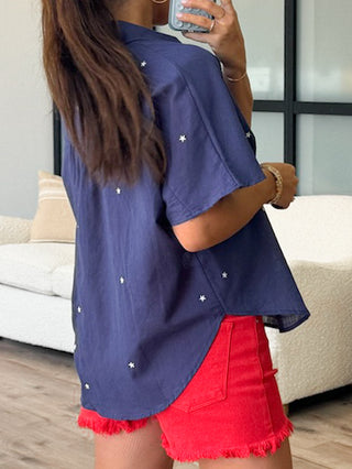 Oh My Stars Blouse | Navy | FINAL SALE