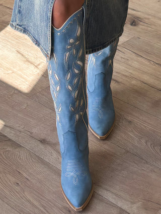 Bronco Western Boots | Sky Blue