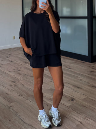 Unwind Dolman Tee | Black