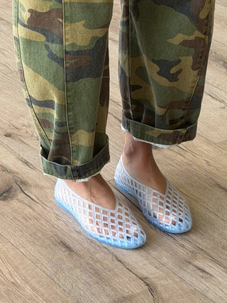 Jelly Mesh Ballet Flats | Sky Blue