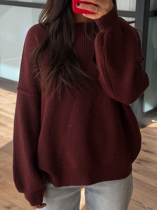 Nantucket Ribbed Sweater | Chocolate