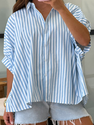 Savanna Stripe Top | Sky