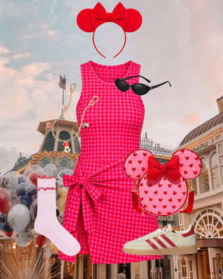 Gingham Active Wrap Romper | Strawberry