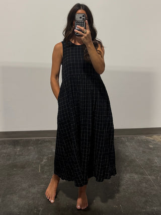 Jozie Grid Midi Dress