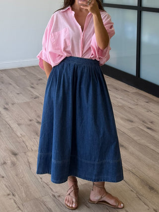 Nia Cotton Swing Top | Pink