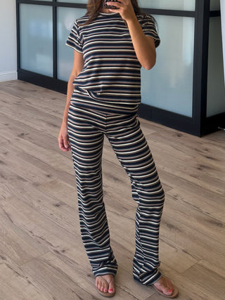 Jaelyn Stripe Foldover Pants