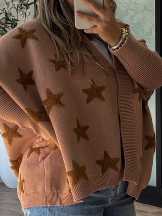 Star Cocoon Cardigan | Toffee | +Plus Available